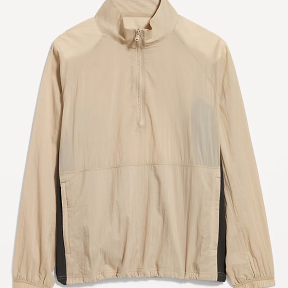 NEW Black  Lightweight Pull Over Quarter Zip Jacket Windbreaker light Ta… - Picture 7 of 17